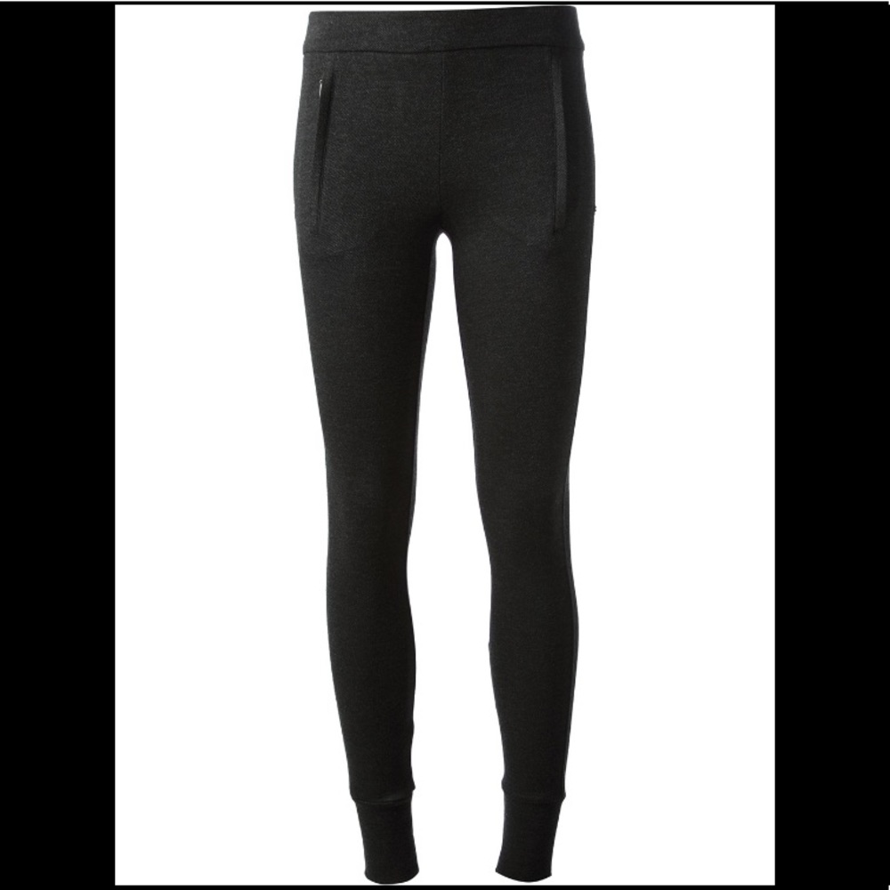 Vince Zipper Pocket Black Leggings